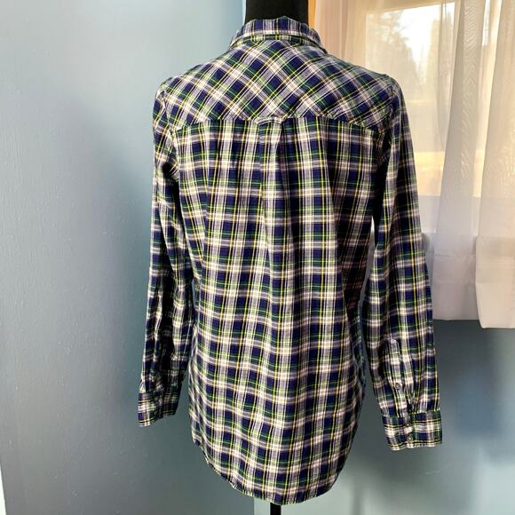 J. Crew Classic Fit Flannel Button Down in Campbell Plaid Size 8 - Picture 5 of 8